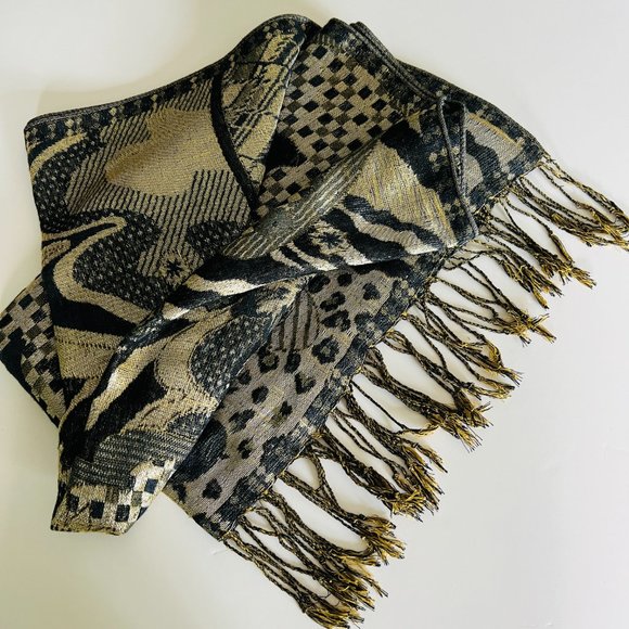 PASHMINA Scarf/Wrap Pashmina & Silk EUC - Picture 1 of 7